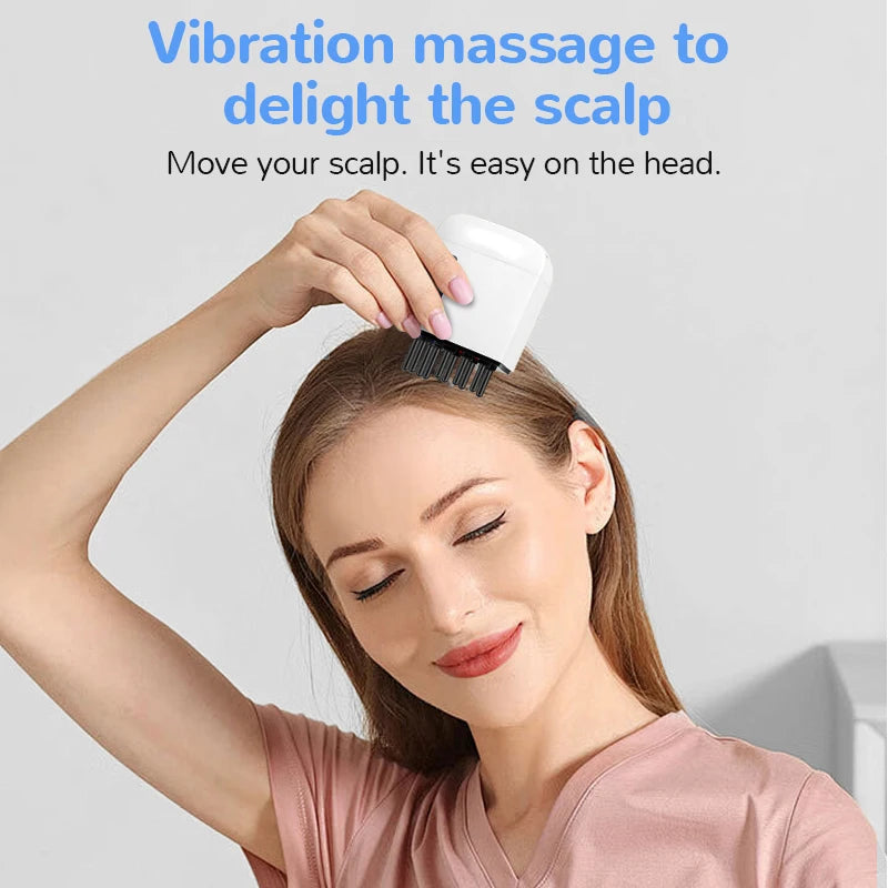 Electric Head Scalp Massager Red Light Vibration