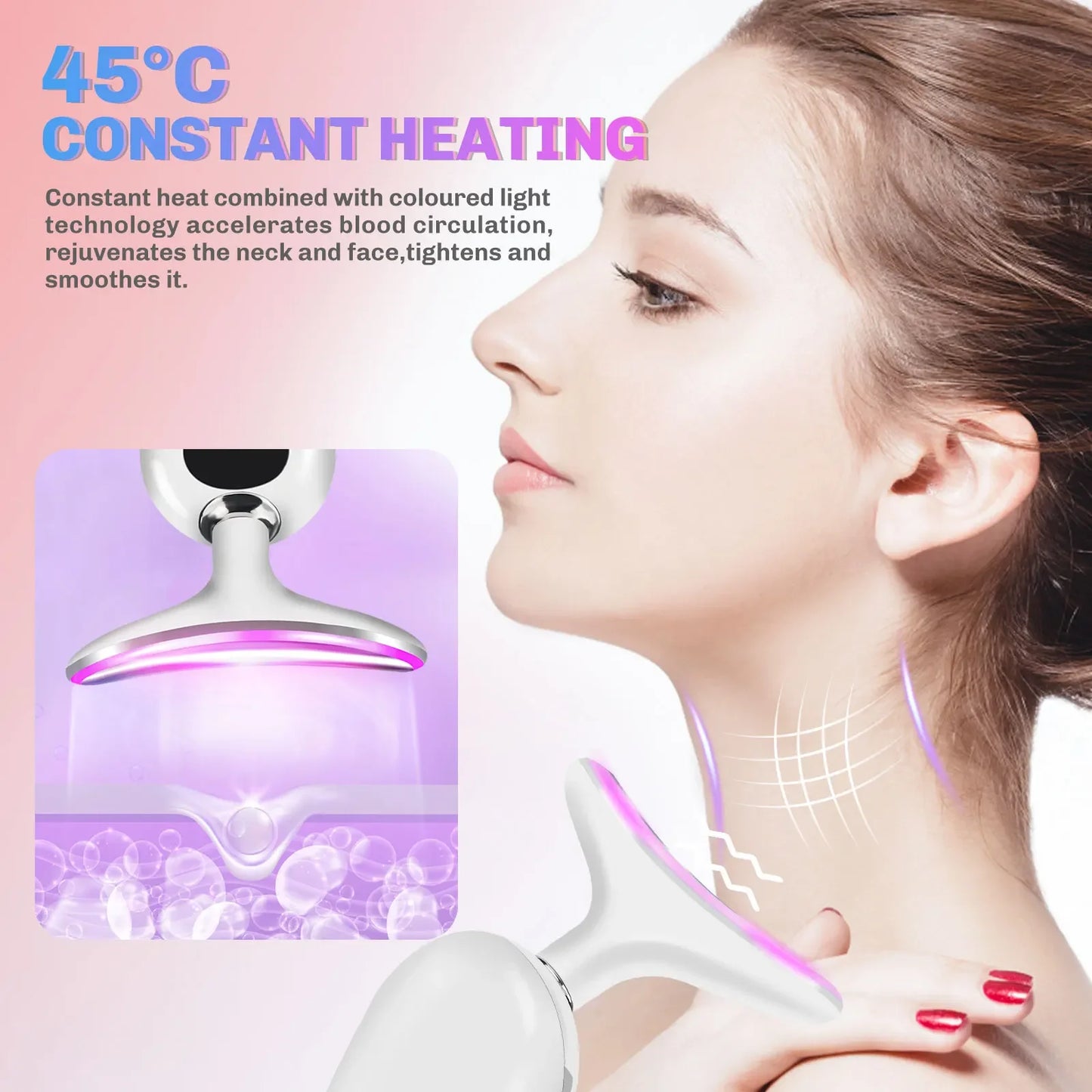 EMS Beauty Neck Instrument Microcurrent Face Neck Beauty Device