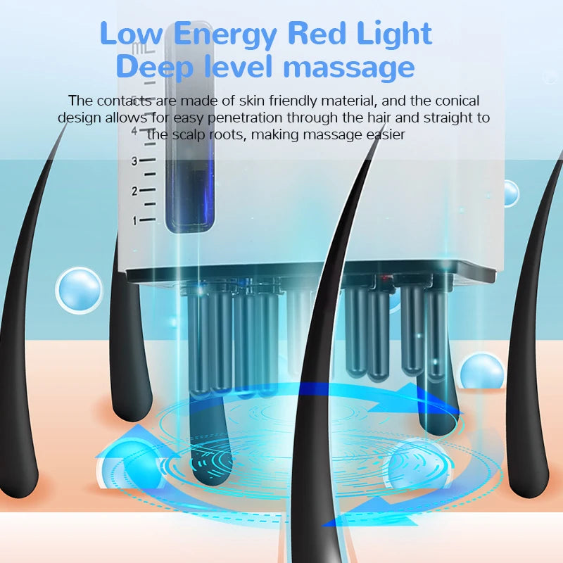 Electric Head Scalp Massager Red Light Vibration