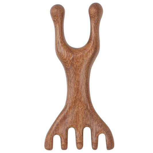Natural Sandalwood Five-Claw Scalp Massager Gua Sha