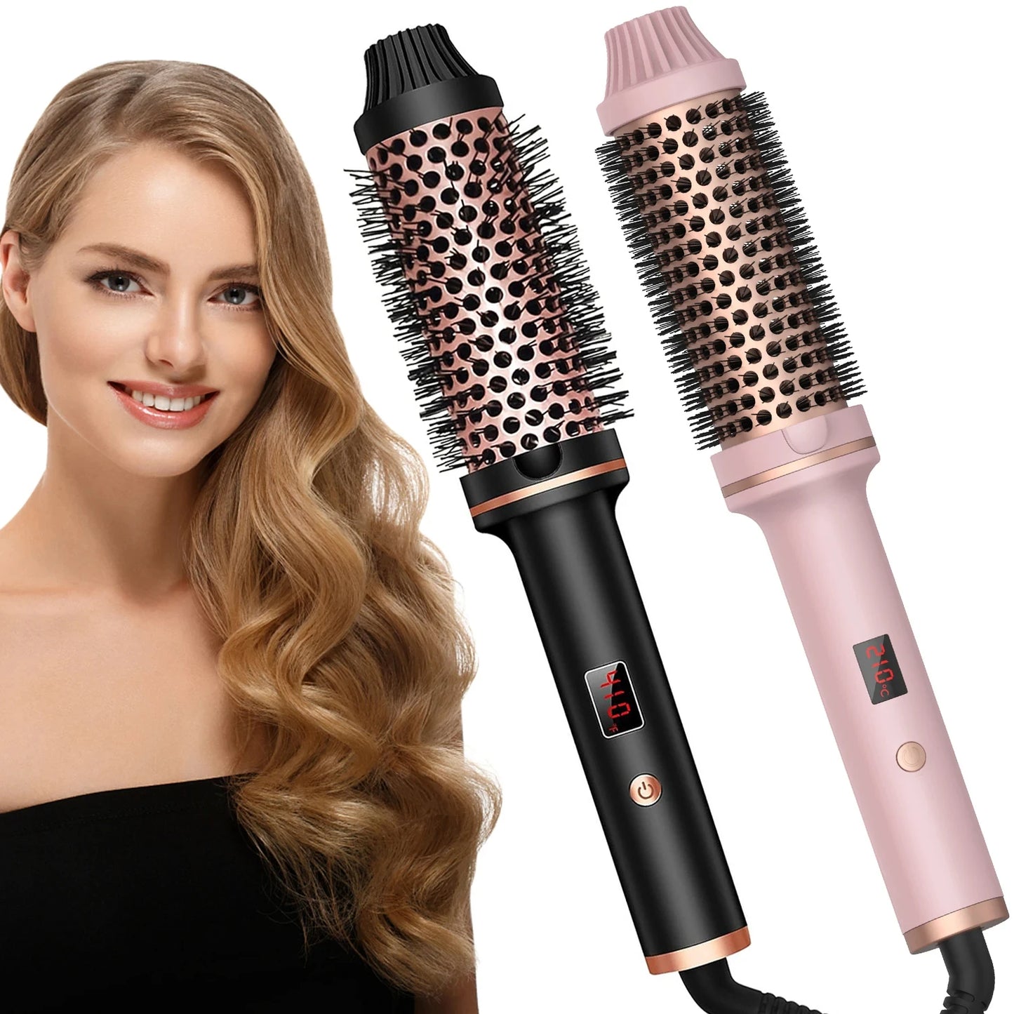 Valentine Gift Hair Curler Straightener Electric Hair Brushes