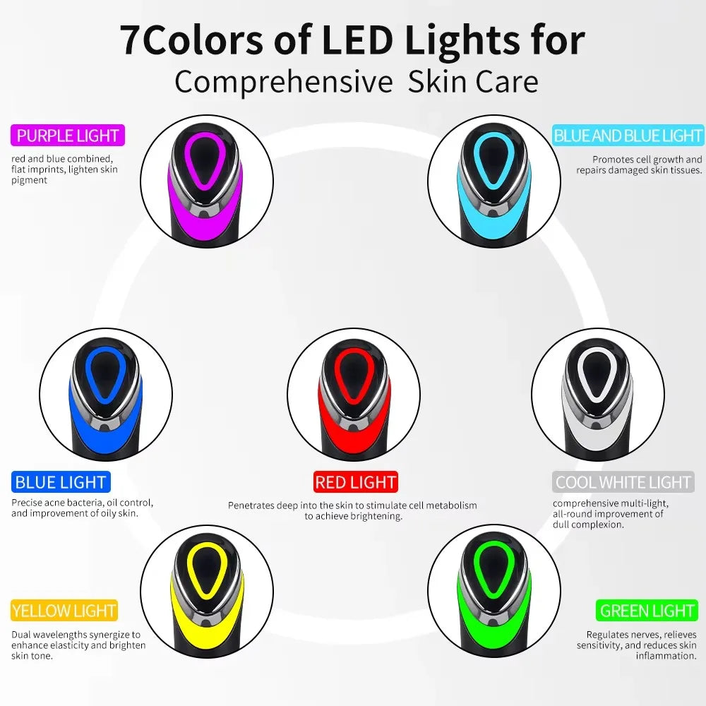 7 Colors EMS Microcurrent Facial Massager Age-R Booster