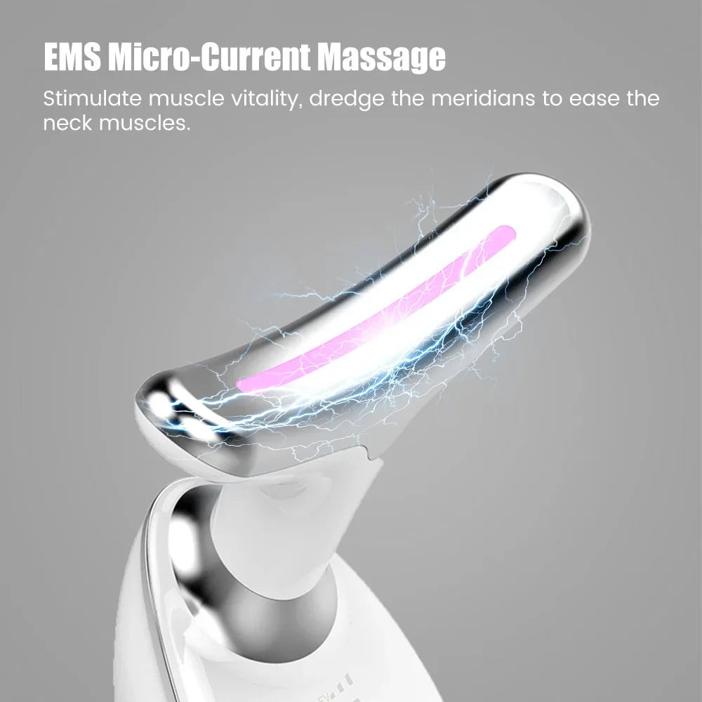 Face Neck Lift Beauty Device EMS Facial Massager LED