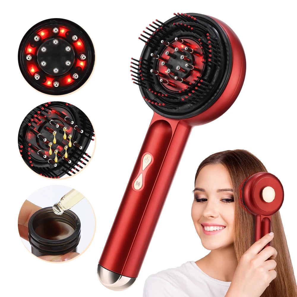 Electric Vibration Massage Comb Red Light Therapy Hair Growth
