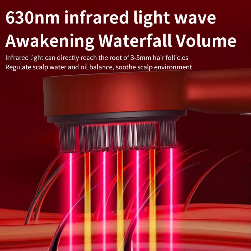 Electric Vibration Massage Comb Red Light Therapy Hair Growth