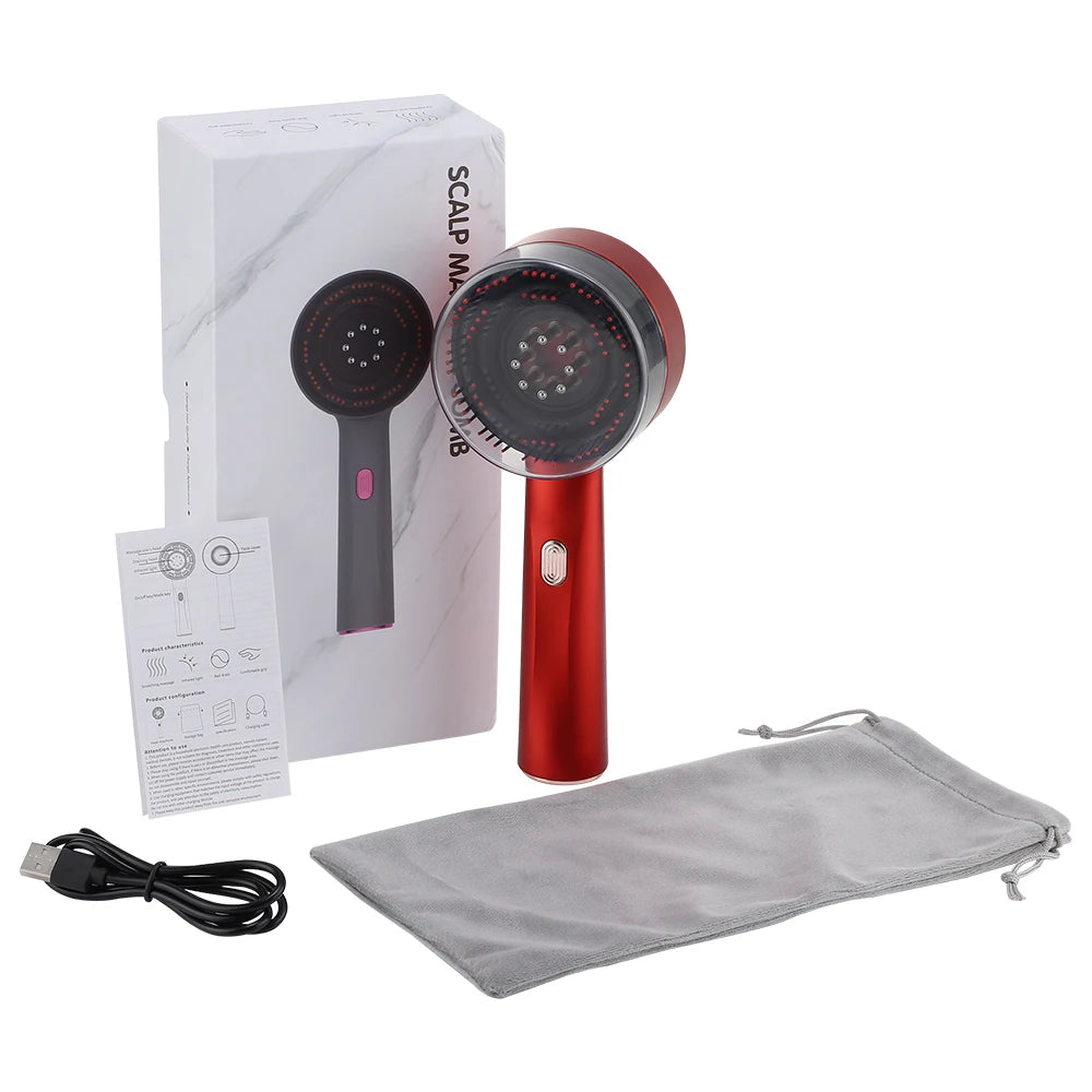 Electric Vibration Massage Comb Red Light Therapy Hair Growth