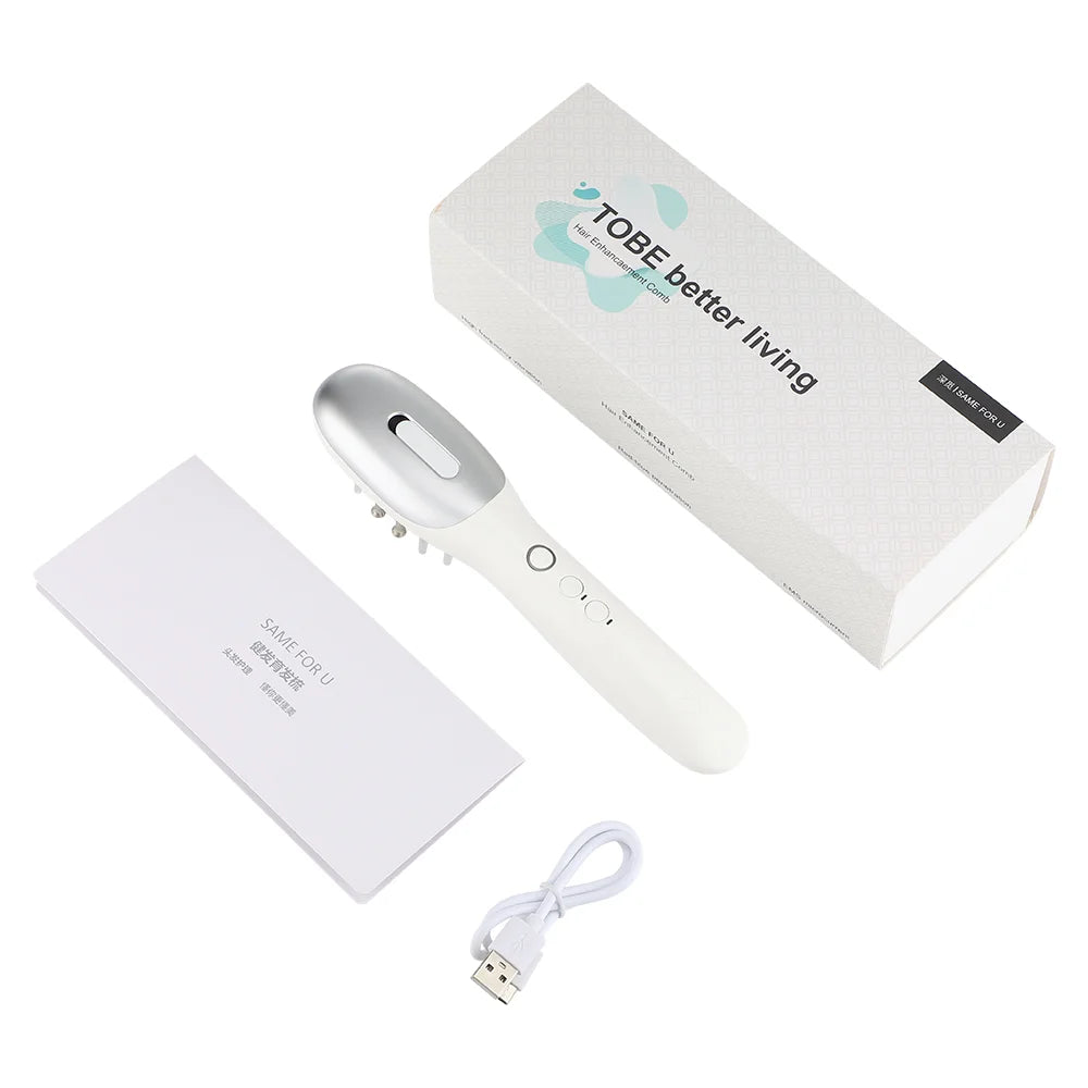 3 in 1 EMS Hair Growth Massage Comb with Hair Oil Dispenser