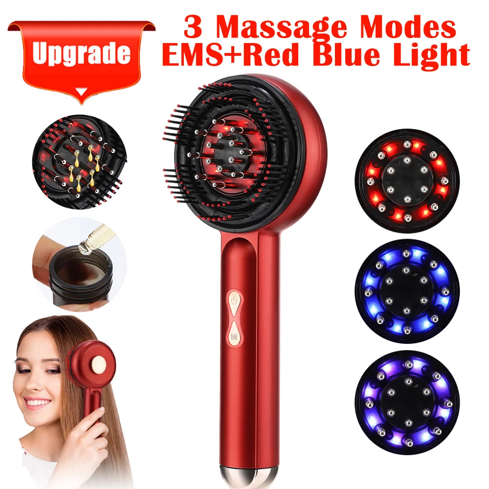 Electric Vibration Massage Comb Red Light Therapy Hair Growth
