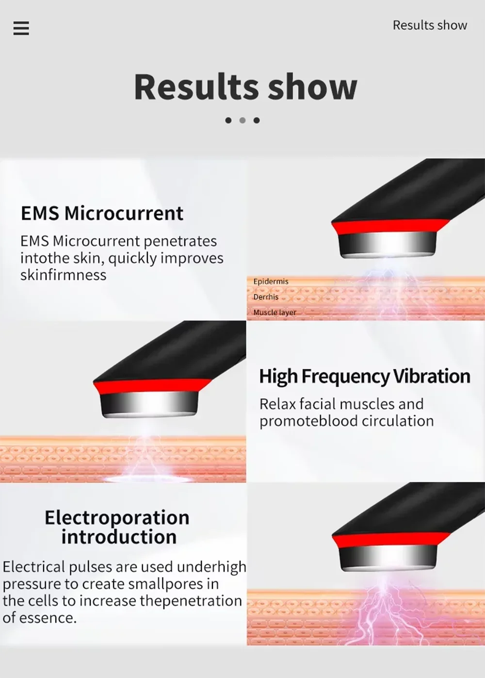 7 Colors EMS Microcurrent Facial Massager Age-R Booster