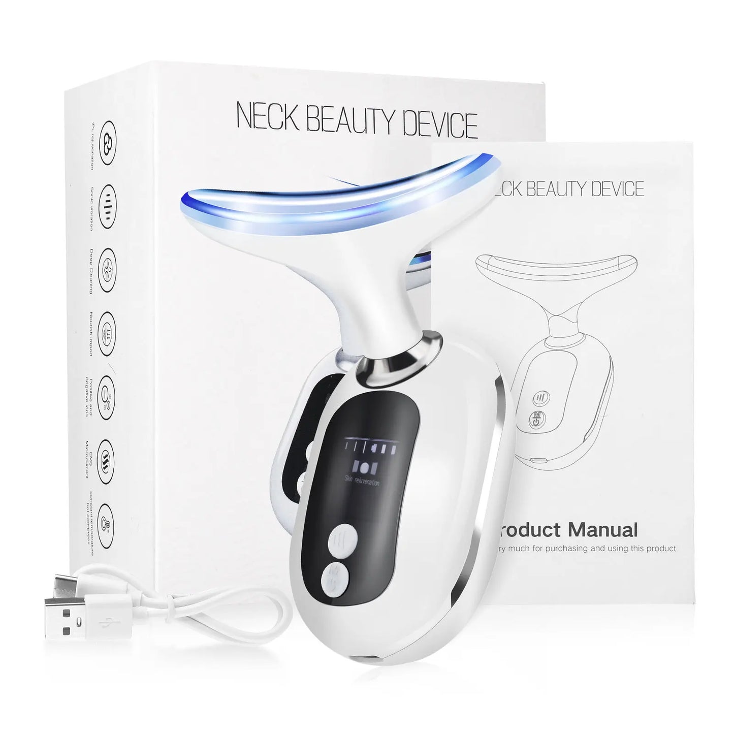 EMS Beauty Neck Instrument Microcurrent Face Neck Beauty Device