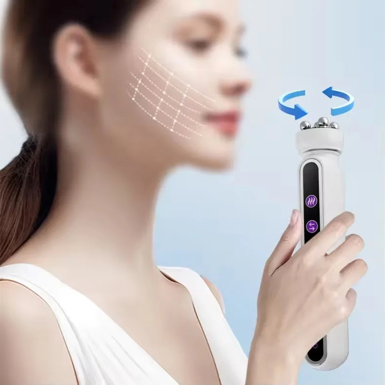 3in1 RF Heating EMS Facial 360° Roller Massager