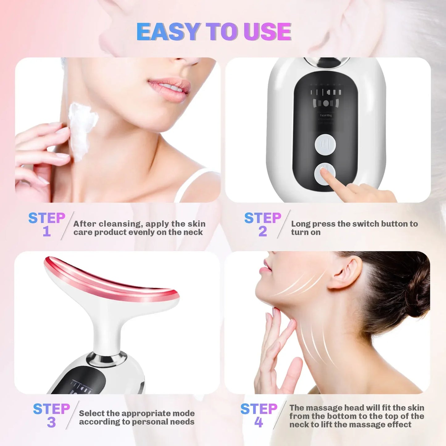 EMS Beauty Neck Instrument Microcurrent Face Neck Beauty Device